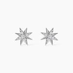Boucles D'oreilles Puces Shanis Argent Blanc Oxyde De Zirconium - Puces Femme | Marc Orian