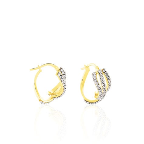 Créoles Hewie Or Jaune Strass - Créoles Femme | Marc Orian