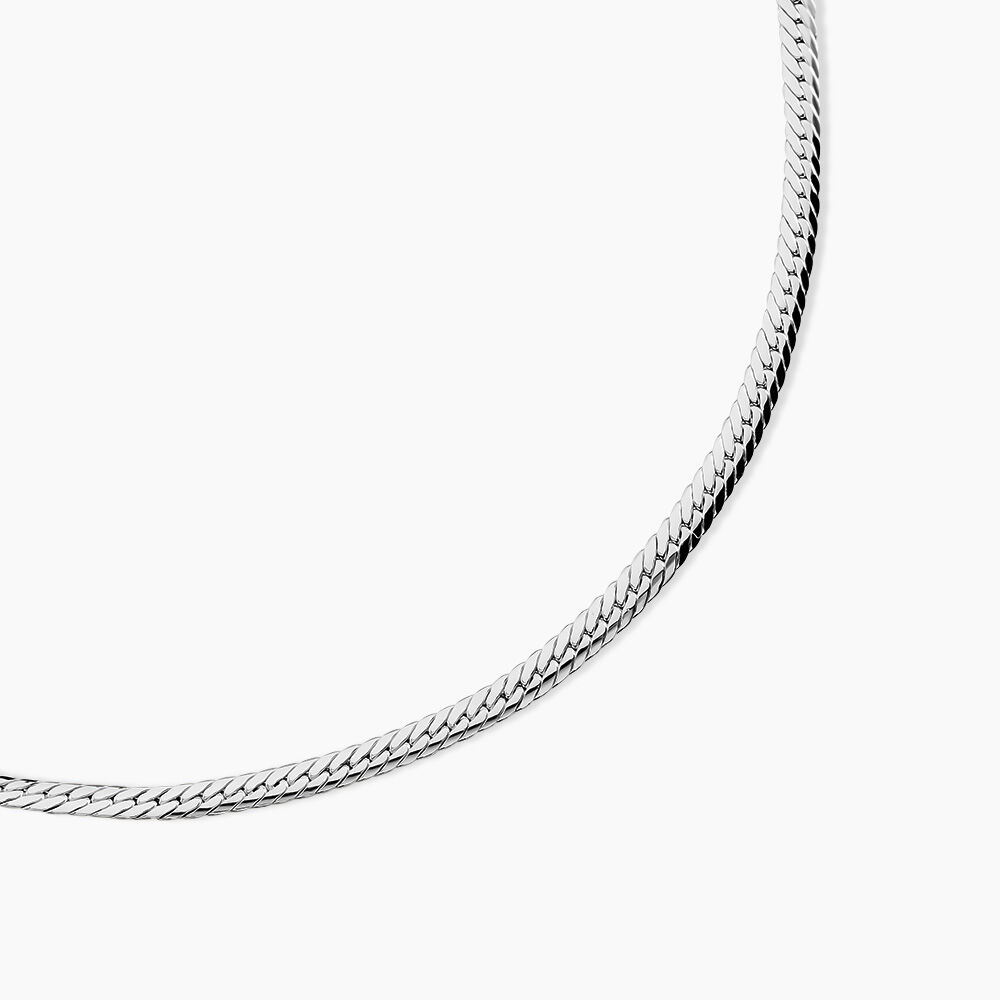 Collier Izel Maille Anglaise Or Blanc - Chaines Femme | Marc Orian