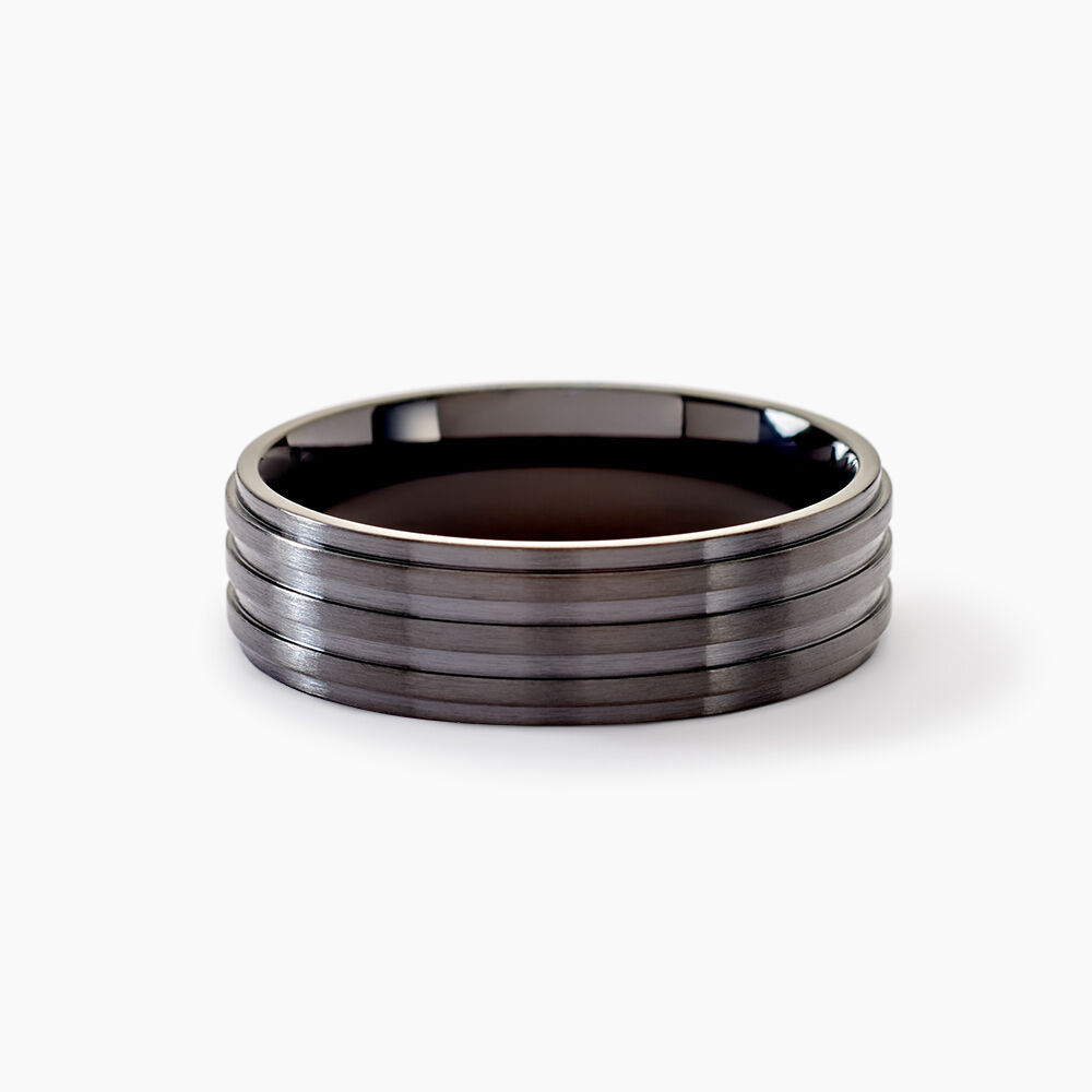 Bague Rico Acier Noir - Bijoux fantaisie Homme | Marc Orian