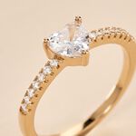 Bague Crush Plaqu&eacute; Or Jaune Oxyde De Zirconium - Bijoux fantaisie Femme | Marc Orian