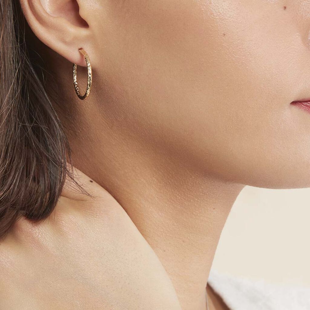 Créoles Cayla Or Jaune - Boucles d'oreilles Créoles Femme | Marc Orian