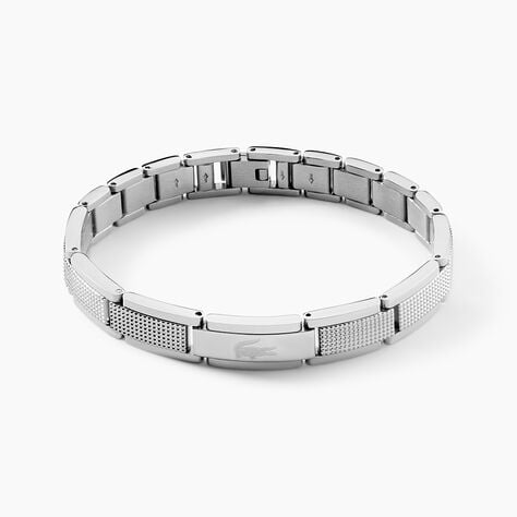 Bracelet Lacoste Stencil Acier Blanc - Bracelets cha&icirc;nes Homme | Marc Orian
