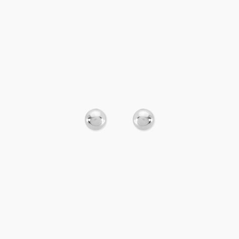 Boucles D'oreilles Puces Virgie Argent Blanc - Puces Femme | Marc Orian