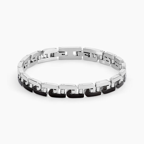 Bracelet Jourdan Wild Acier Blanc Et Noir - Bracelets cha&icirc;nes Homme | Marc Orian