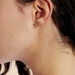 Boucles D'oreilles Puces Elda Serti Clos Or Jaune Oxyde De Zirconium - Puces Femme | Marc Orian