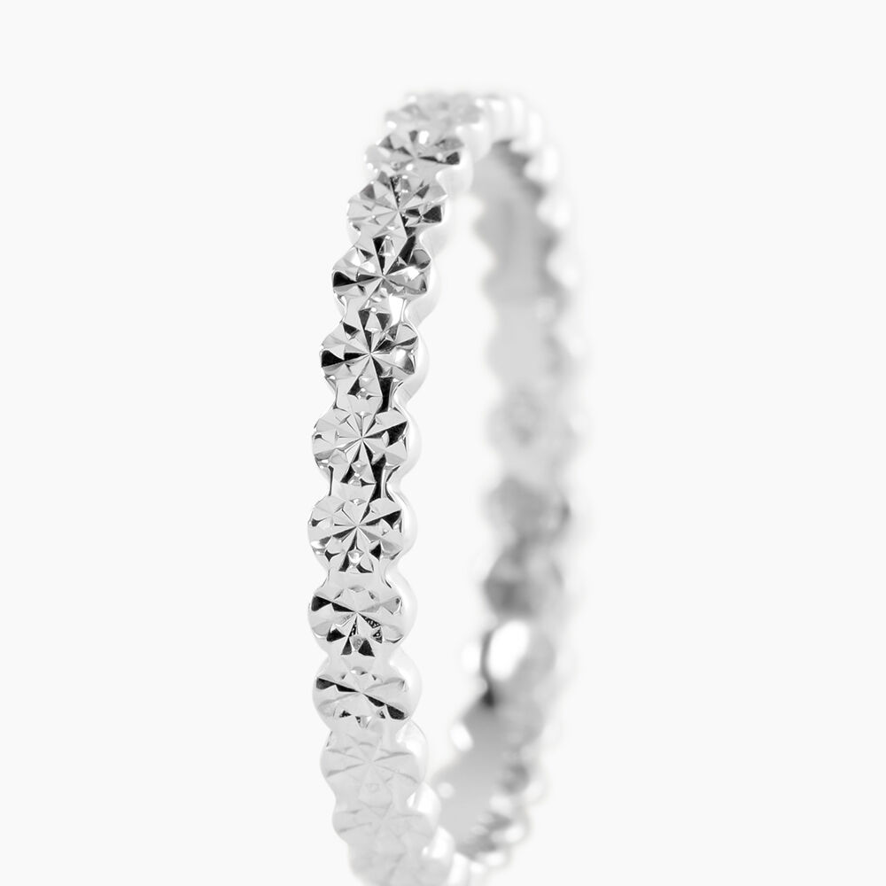 Alliance Dentelle 2 Rangs Diamantee Or Blanc - Alliances duo Unisex | Marc Orian