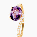 Bague Loriane Or Jaune Amethyste Et Oxyde De Zirconium - Bagues pierres fines Femme | Marc Orian