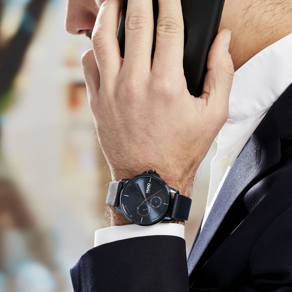Montre hugo boss homme fond 2025 bleu
