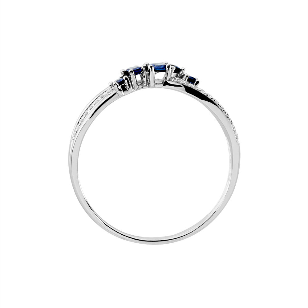 Bague Amarylis Or Blanc Saphir Diamant - Solitaires Femme | Marc Orian