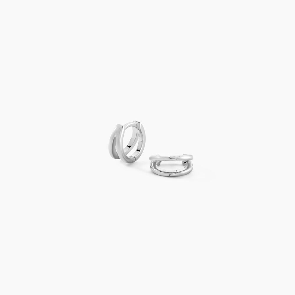 Cr&eacute;oles Mini Argent Blanc - Cr&eacute;oles Femme | Marc Orian