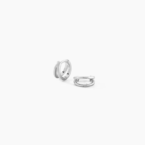 Cr&eacute;oles Mini Argent Blanc - Cr&eacute;oles Femme | Marc Orian