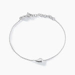 Bracelet Curve Argent Blanc - Bracelets fantaisie Femme | Marc Orian
