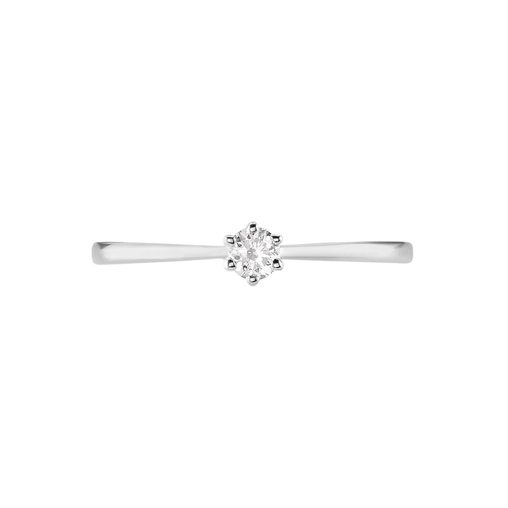 Bague Athena Platine Blanc Diamant - Solitaires Femme | Marc Orian