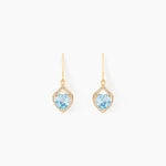 Boucles D'oreilles Pendantes Rosaline Or Jaune Topaze Et Oxyde - Pendantes Femme | Marc Orian