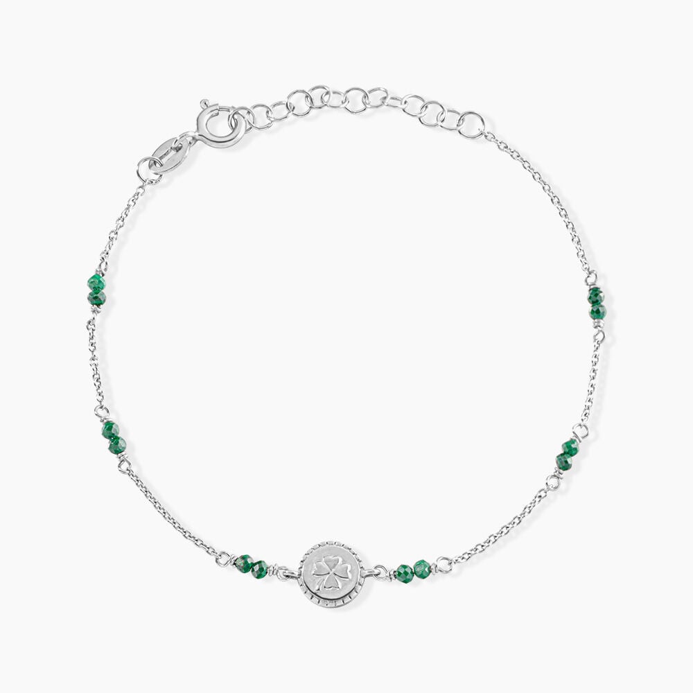 Bracelet Mystic Argent Blanc Malachite - Bracelets fantaisie Femme | Marc Orian