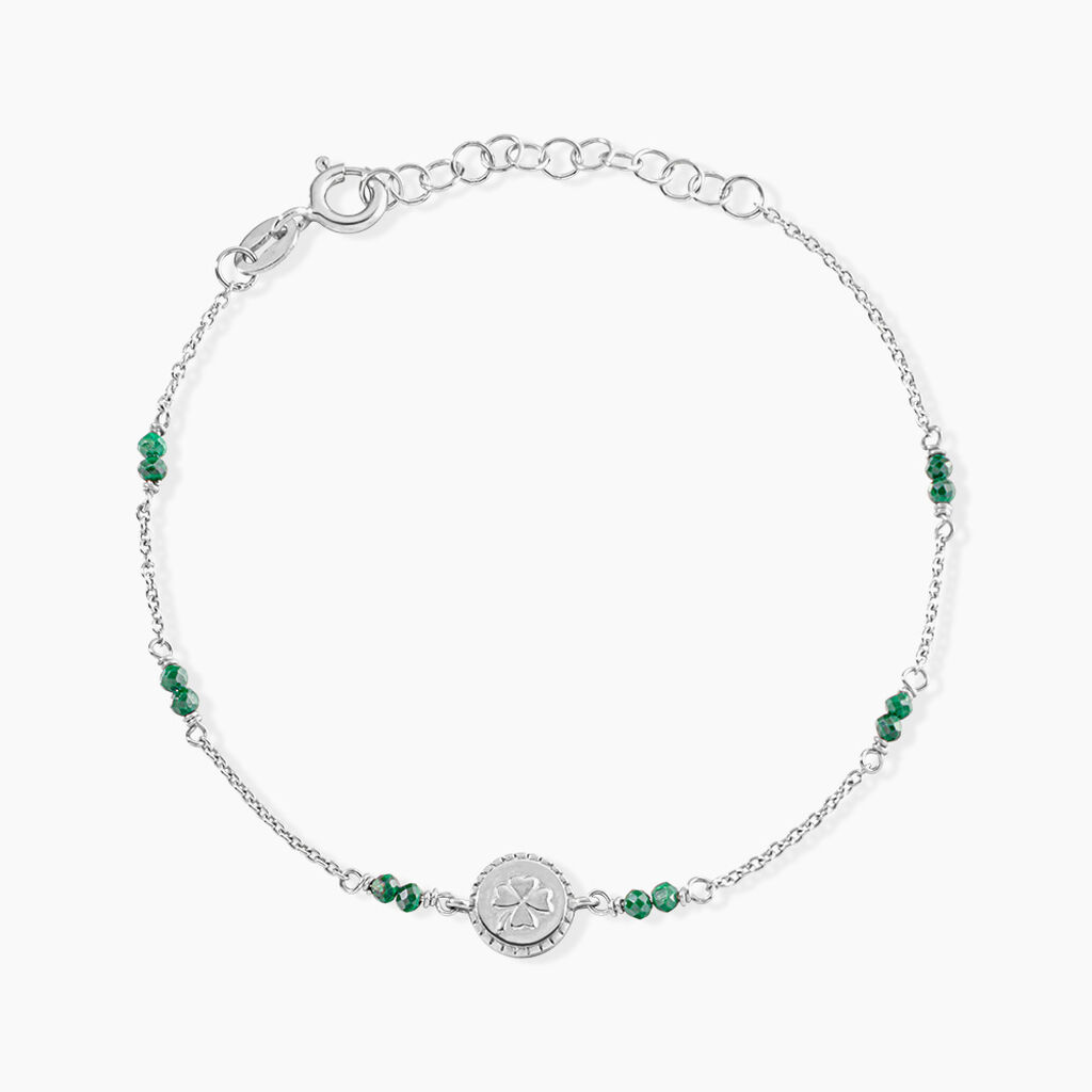 Bracelet Mystic Argent Blanc Malachite - Bracelets fantaisie Femme | Marc Orian