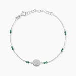 Bracelet Mystic Argent Blanc Malachite - Bracelets fantaisie Femme | Marc Orian