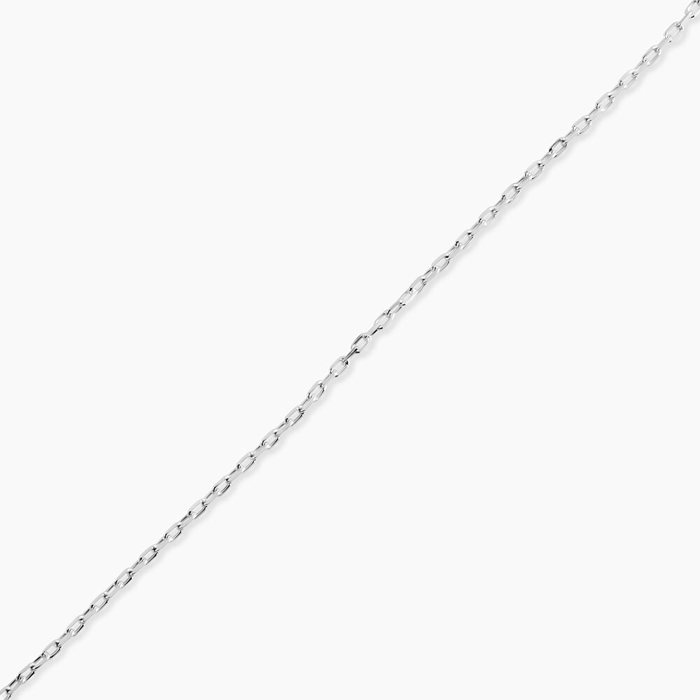 Cha&icirc;ne Igoa Maille For&ccedil;at Diamantee Or Blanc - Chaines Femme | Marc Orian