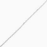 Cha&icirc;ne Igoa Maille For&ccedil;at Diamantee Or Blanc - Chaines Femme | Marc Orian