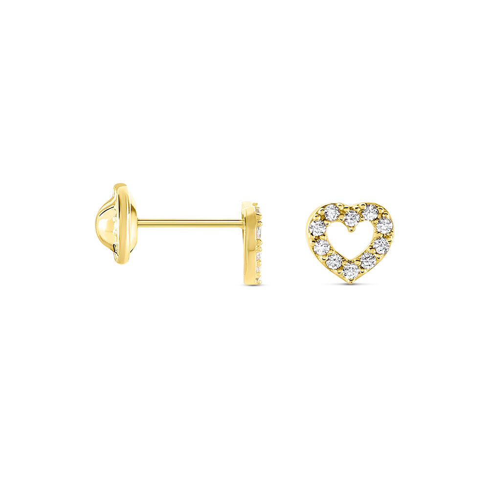Boucles D'oreilles Puces Eily Or Jaune Oxyde De Zirconium - Puces Famille | Marc Orian