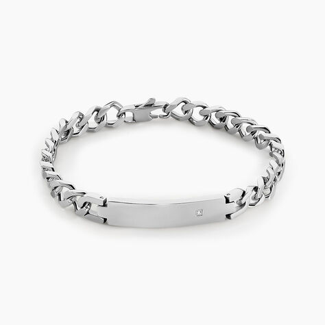 Bracelet Hugo Acier Blanc - Gourmettes Homme | Marc Orian