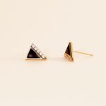 Boucles D'oreilles Puces Seymour Or Jaune Oxyde De Zirconium - Puces Femme | Marc Orian