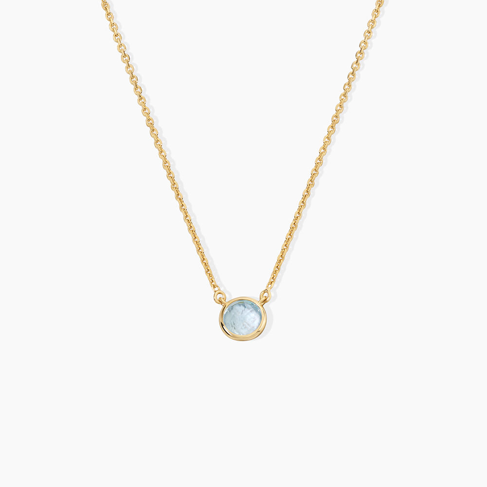 Collier Arenale Argent Dor&eacute; A L'Or 750/1000 Topaze - Colliers avec pierres Femme | Marc Orian