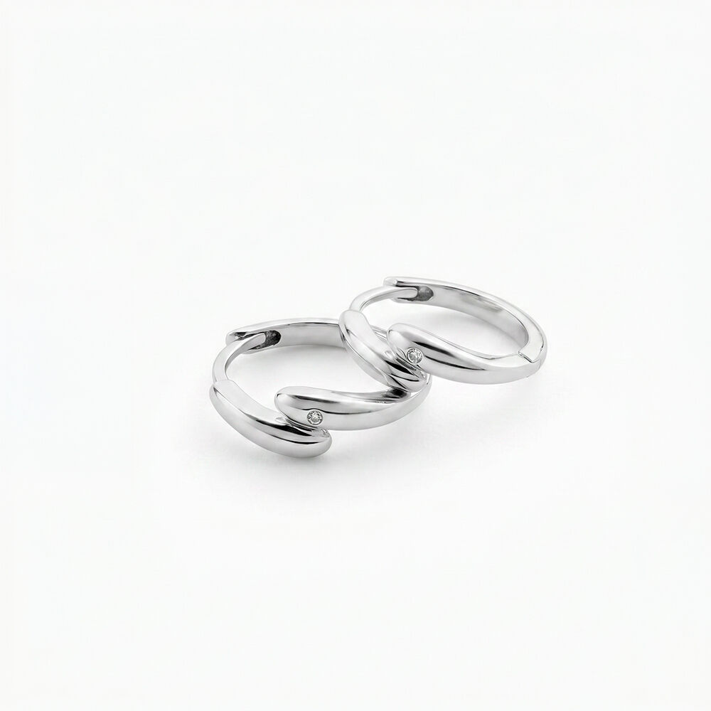 Cr&eacute;oles Antipater Argent Blanc Oxyde De Zirconium - Cr&eacute;oles Femme | Marc Orian
