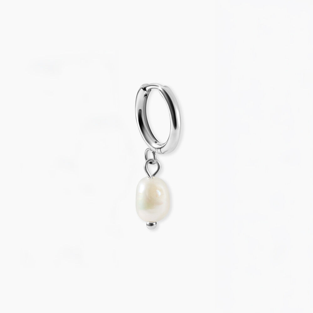 Boucles D'Oreilles Pendantes Vianney Acier Blanc Pierre De Synthese - Pendantes Homme | Marc Orian