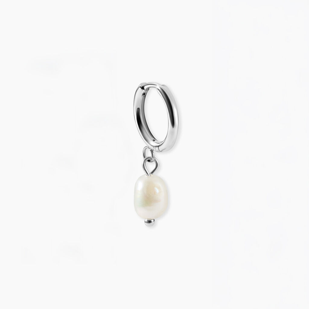 Boucles D'Oreilles Pendantes Vianney Acier Blanc Pierre De Synthese - Pendantes Homme | Marc Orian