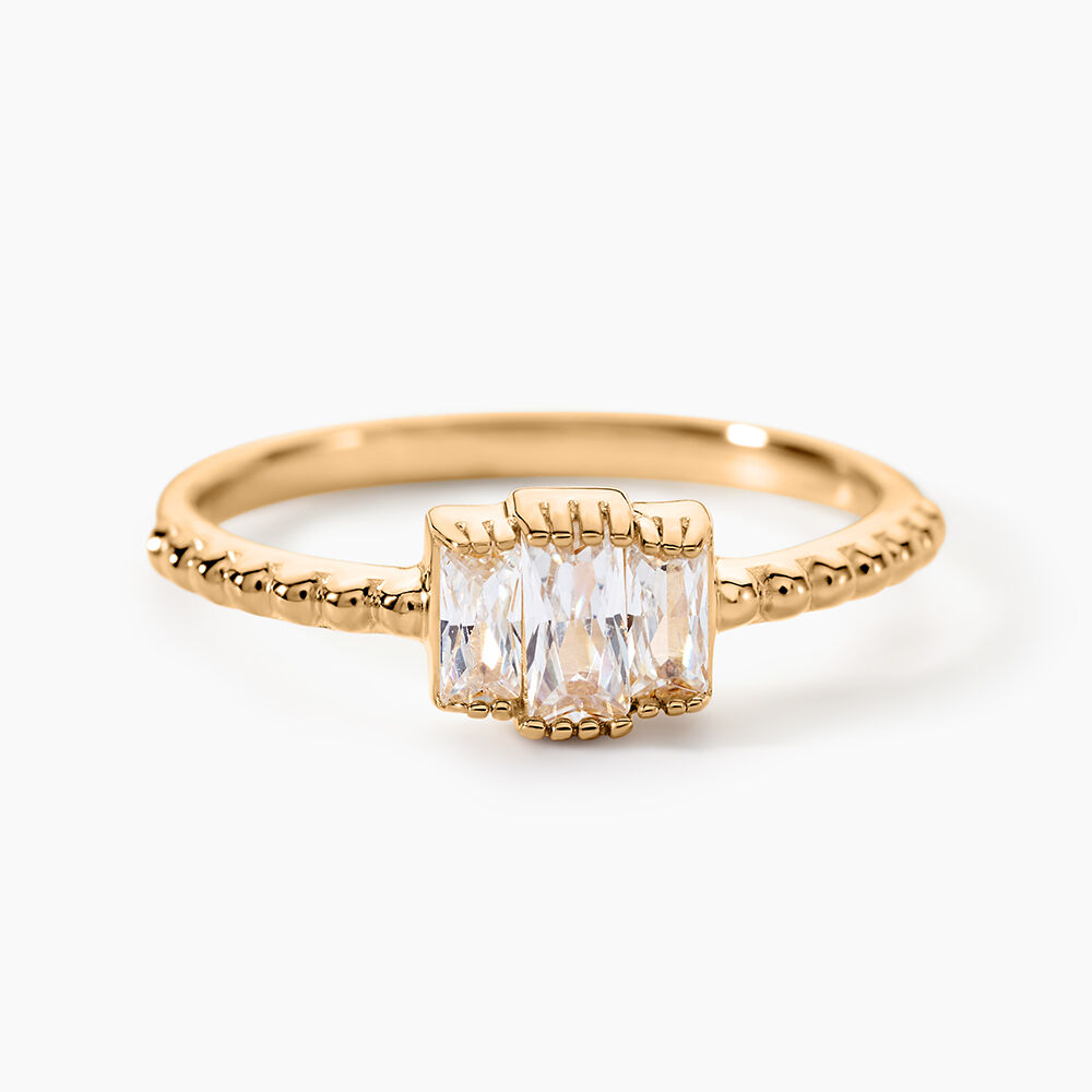 Bague Isoria Plaqu&eacute; Or Jaune Oxyde De Zirconium - Bijoux fantaisie Femme | Marc Orian