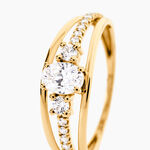 Bague Shade Or Jaune Diamant Synth&eacute;tique - Solitaires Femme | Marc Orian