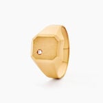 Chevali&egrave;re Malcolm Carree Or Jaune Oxyde De Zirconium - Bijoux personnalis&eacute;s Homme | Marc Orian