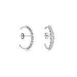 Boucles D'oreilles Liviu Argent Blanc Oxyde De Zirconium - Cr&eacute;oles Femme | Marc Orian