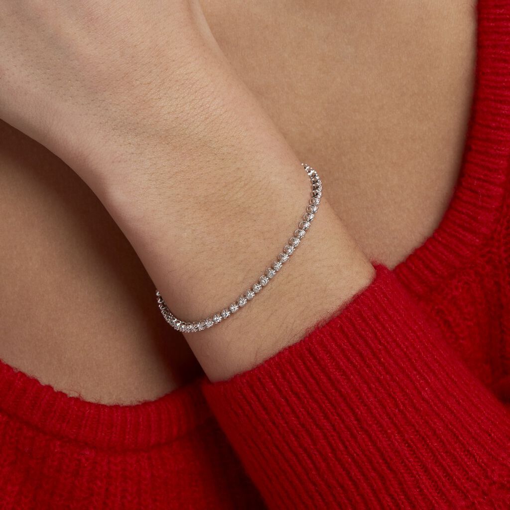 Bracelet Aleonor Or Blanc Diamant - Bracelets chaînes Femme | Marc Orian