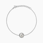 Bracelet Izarra Argent Blanc Nacre - Bracelets Medailles Femme | Marc Orian