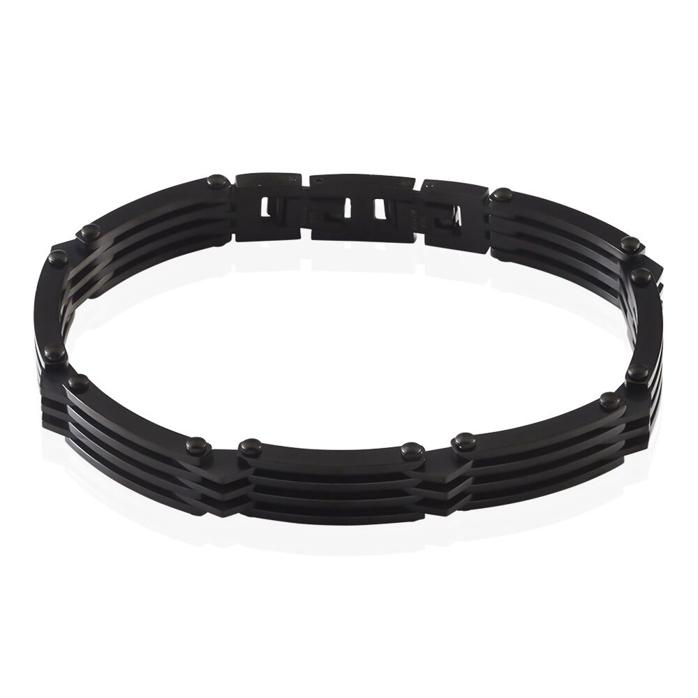 Bracelet Jourdan Homme Rio Acier Noir - Bracelets cha&icirc;nes Homme | Marc Orian