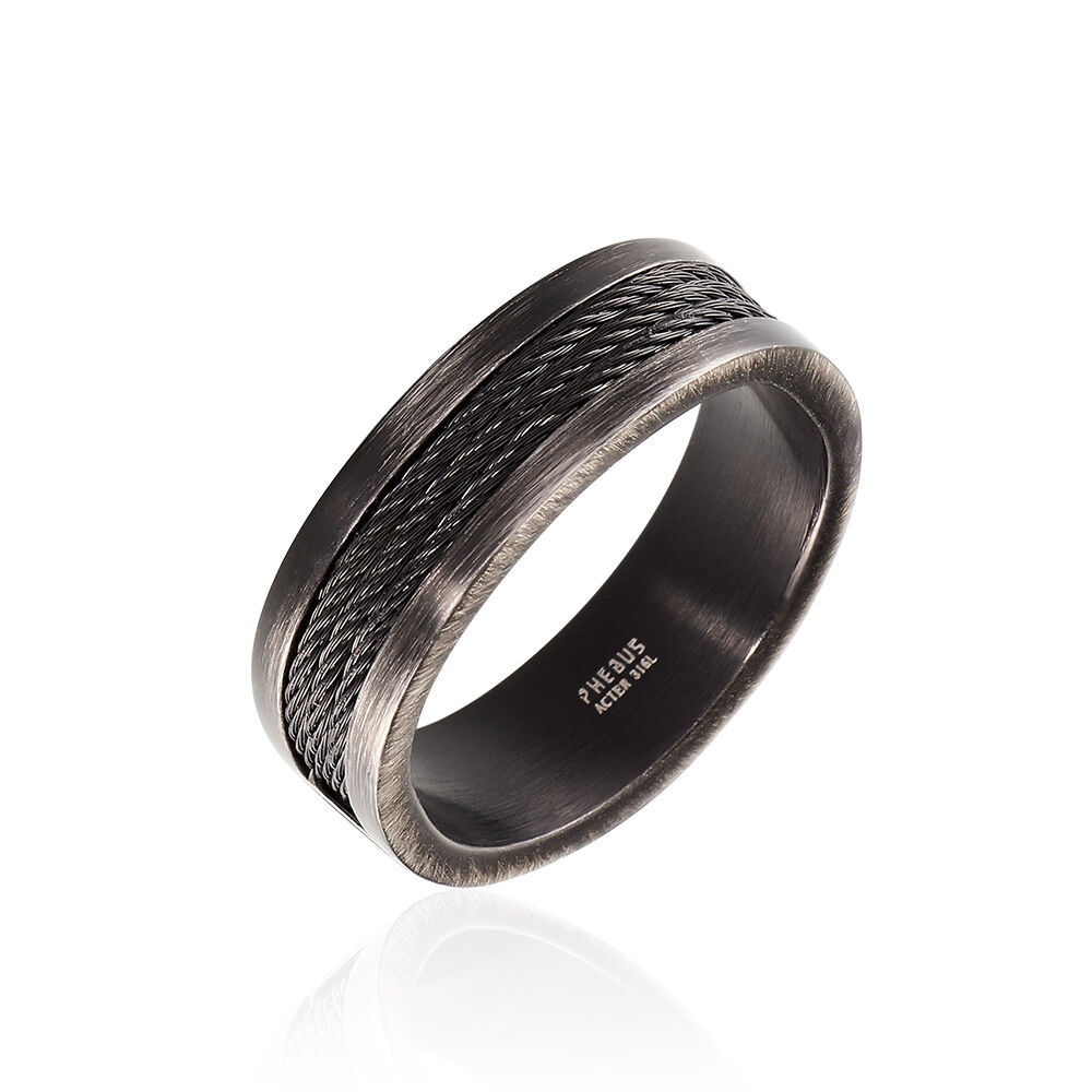 Bague Phebus Him Casual Acier Gris - Bijoux fantaisie Homme | Marc Orian