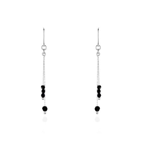 Boucles D'oreilles Pendantes Elisane Argent Blanc Pierre De Synthese - Pendantes Femme | Marc Orian