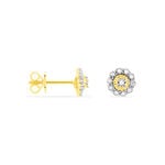 Boucles D'oreilles Puces Charletta Or Jaune Diamant - Puces Femme | Marc Orian