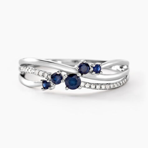 Bague Amarylis Or Blanc Saphir Diamant - Solitaires Femme | Marc Orian