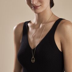 Collier Sautoir Acier Doré Ruben Agate - Sautoirs Femme | Marc Orian