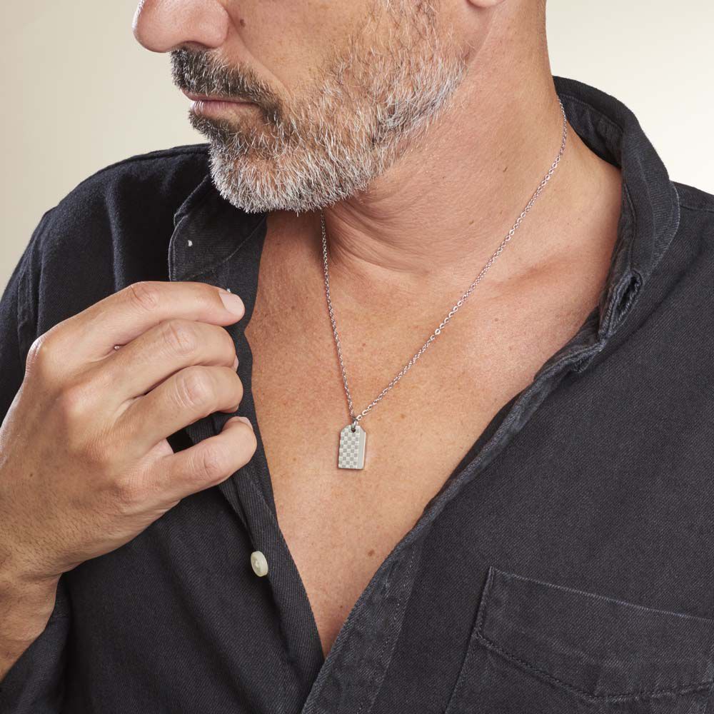 Collier Phebus Him Classique Acier Blanc - Colliers Homme | Marc Orian