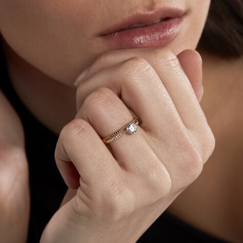 Bague Solitaire Rosemonde Or Jaune Oxyde De Zirconium - Bagues Solitaire Femme | Marc Orian