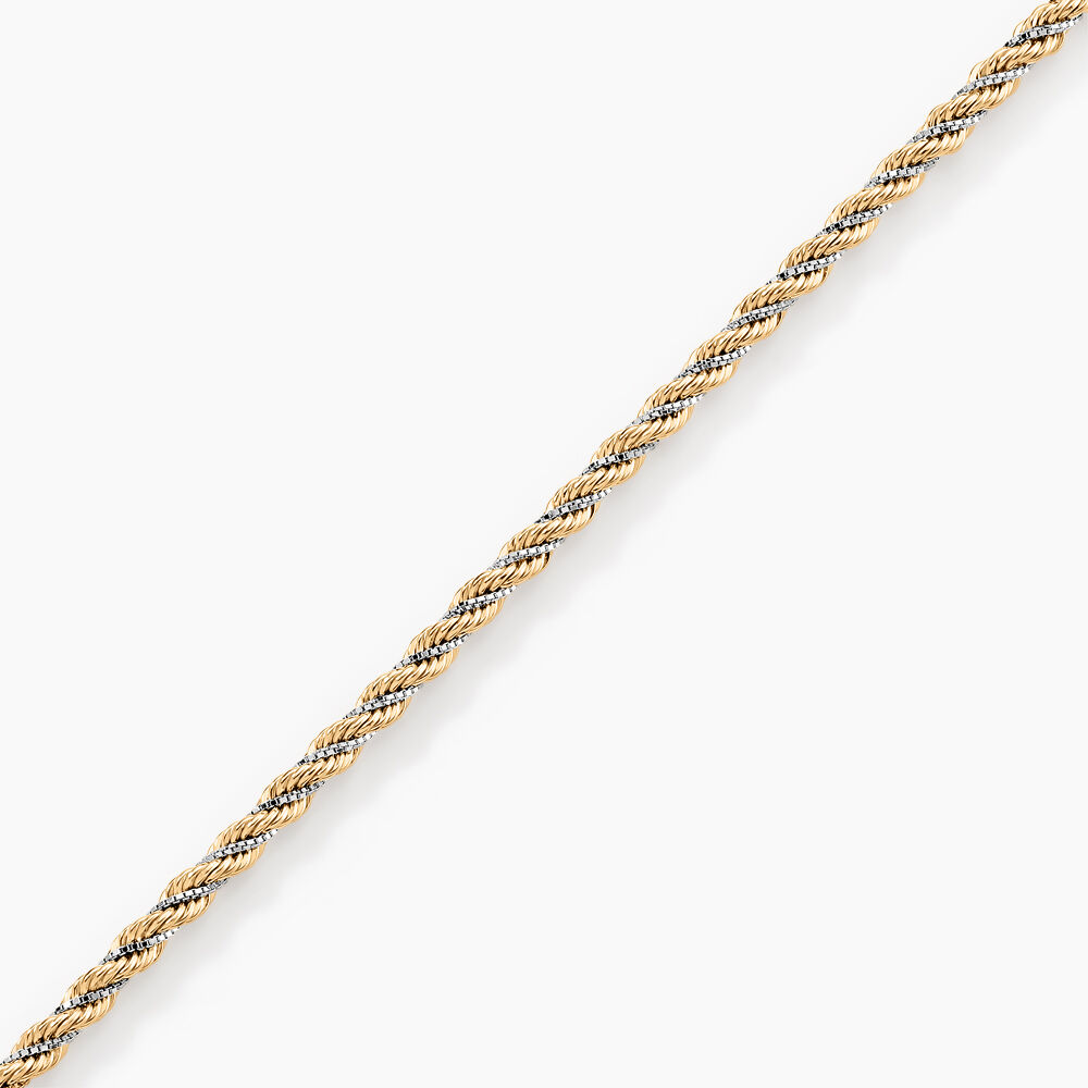 Bracelet Jerryenne Maille Corde Et Venitienne Or Bicolore - Bracelets mailles Femme | Marc Orian