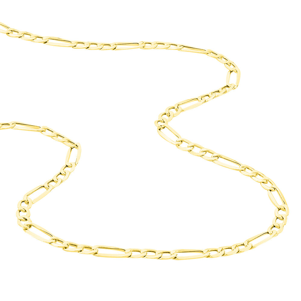Collier Or Jaune Maille Altern&eacute;e 1/3 - Chaines Homme | Marc Orian