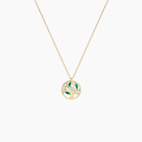 Collier Elsebein Or Jaune Emeraude - Colliers avec pierres Femme | Marc Orian