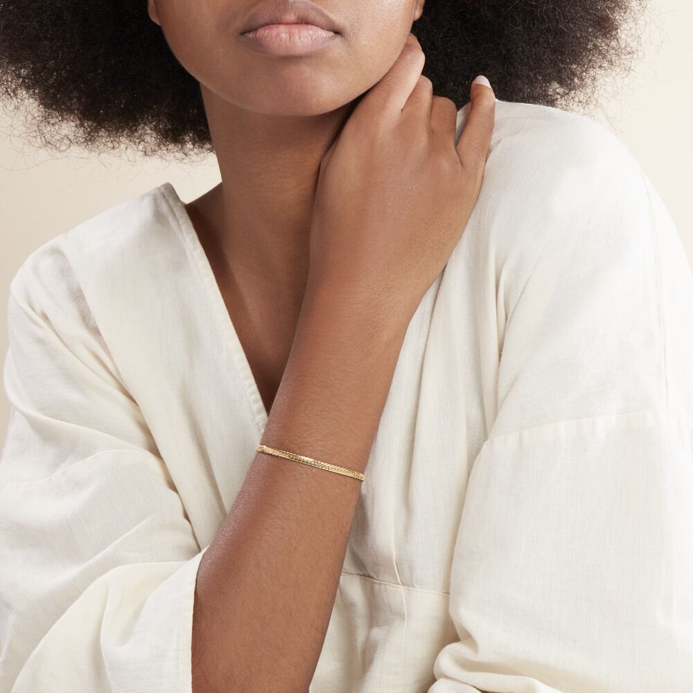 Bracelet Izel Maille Anglaise Or Jaune - Bracelets mailles Femme | Marc Orian