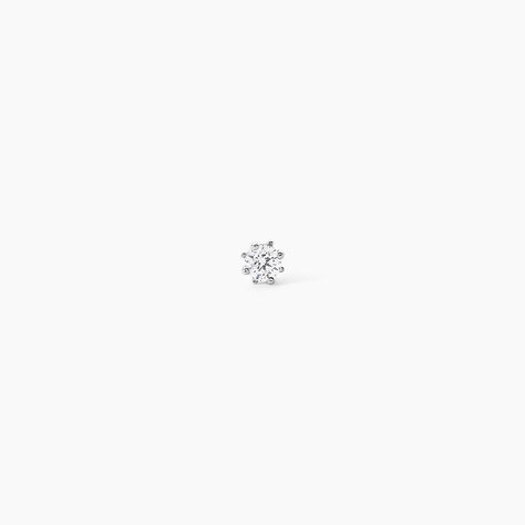 Piercing D'oreilles Joanina 2 Or Blanc Oxyde - Piercings Femme | Marc Orian